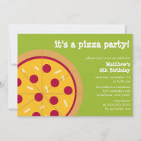Convites de festas de pizza