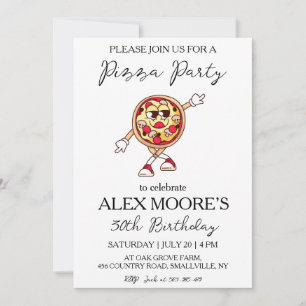 convites de festas de pizza italianos