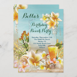 Convites de festas de Praia e Luau