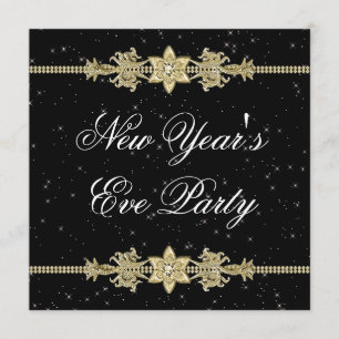 Convites de festas de Véspera de ano novo Elegante