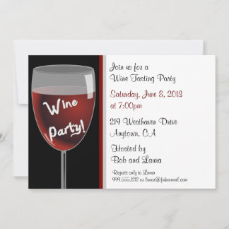 Convites de festas de vinho personalizados