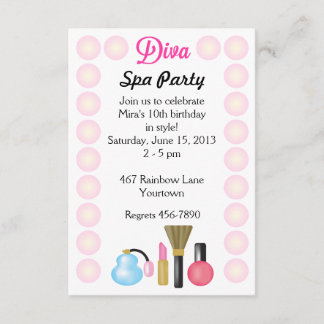 Convites de festas Diva Spa