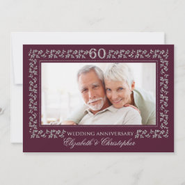 convites de festas do 60º aniversário de casamento