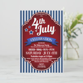 Convites de festas do CHURRASCO de 4 de julho