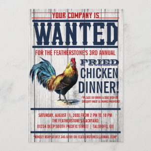 Convites de festas do comensal do frango frito