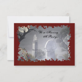 Convites de festas do Dia das Bruxas do cemitério