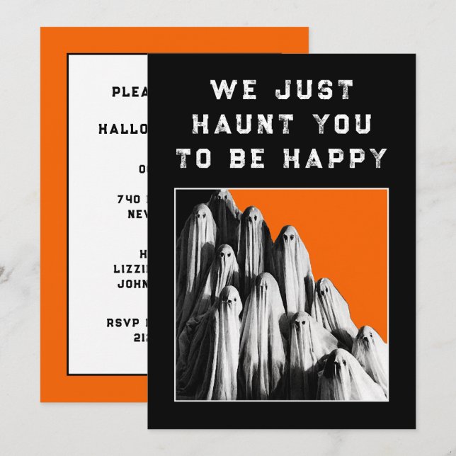 Convites de festas do Dia de as Bruxas engraçado (Frente/Verso)