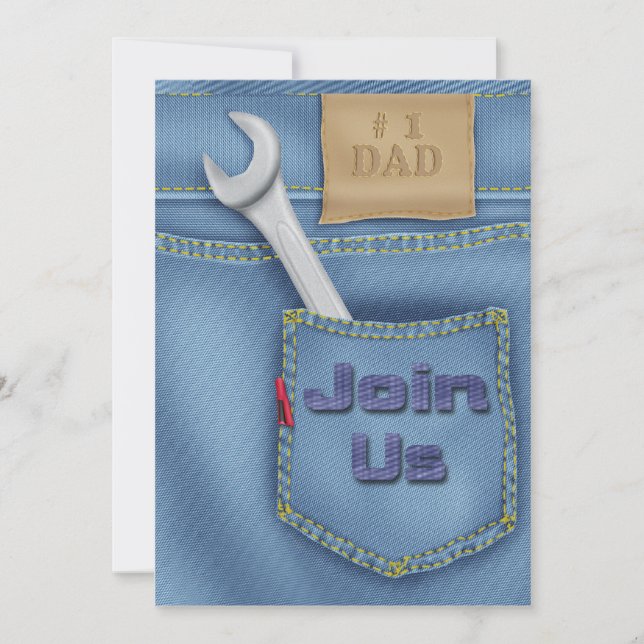 Convites de festas do dia dos pais das ferramentas (Frente)