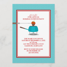 Convites de festas do Fondue do feriado