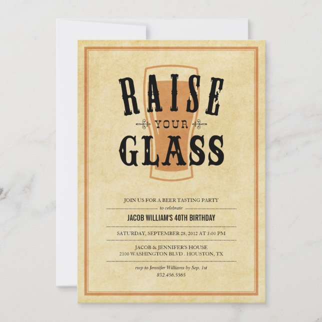 Convites de festas do Provando de cerveja (Frente)