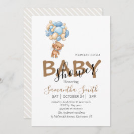 convites de festas do Ursinho chá de fraldas