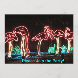 Convites de festas dos flamingos