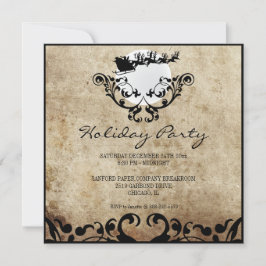 Convites de festas e renas de Natal