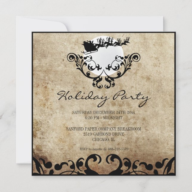 Convites de festas e renas de Natal (Frente)