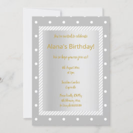 Convites de festas elegantes de galeria de Cinza p