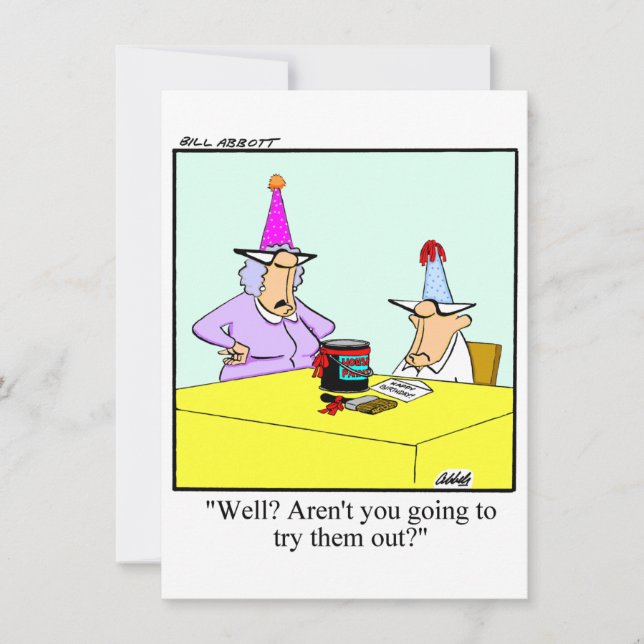 Convites de festas Engraçados De Humor De Aniversá (Frente)