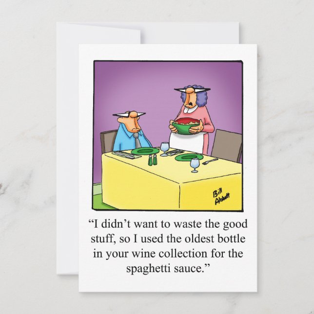 Convites de festas Engraçados De Provando De Vinho (Frente)