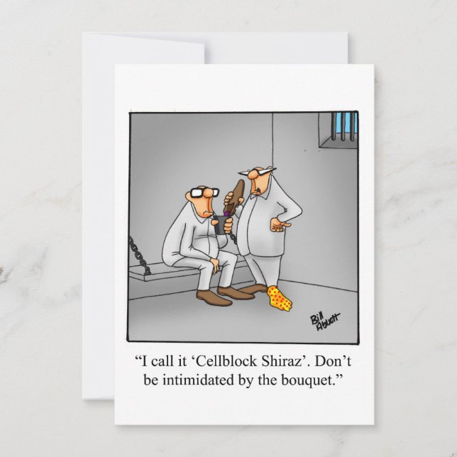 Convites de festas Engraçados De Provando De Vinho (Frente)