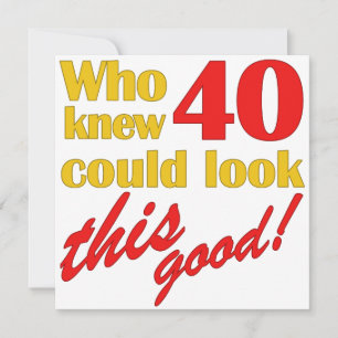 Convites de festas HIlarious aniversário de 40 ano
