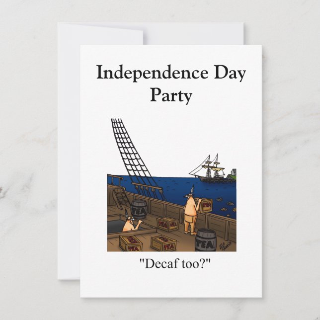 Convites de festas Humanos no Dia da Independência (Frente)