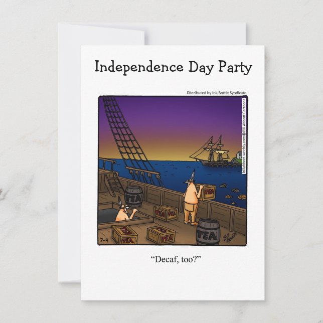 Convites de festas Humanos no Dia da Independência (Frente)