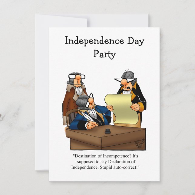 Convites de festas Humanos no Dia da Independência (Frente)