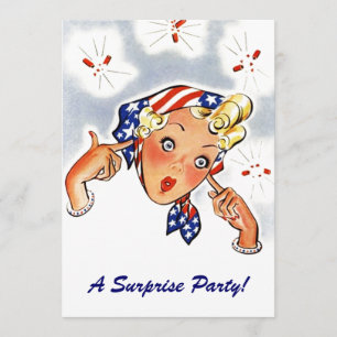 Convites de festas lunáticos retros da surpresa d