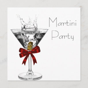 Convites de festas Martini Glass Martini