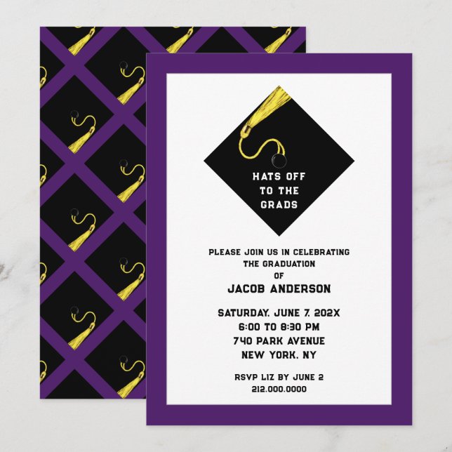 Convites de festas para graduação 2025 (Frente/Verso)