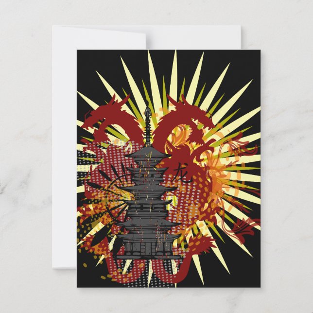 Convites de festas Personalizados do Templo do Dra (Frente)