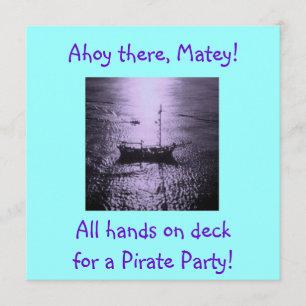 Convites de festas piratas