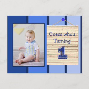 Convites de festas primeiro aniversario Blue Baby 