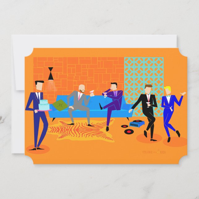 Convites de festas retrorreflectores personalizáve (Frente)