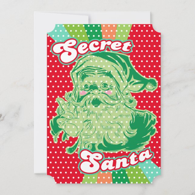 Convites de festas secretos do costume do pop art (Verso)