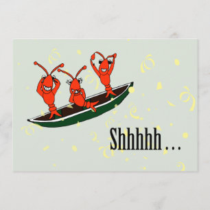 Convites de festas Surpresas de Crawfish Cajun