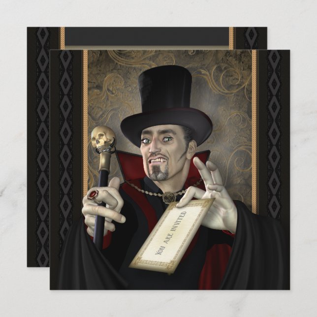 Convites de festas tradicionais da Praça Vampiro (Frente/Verso)