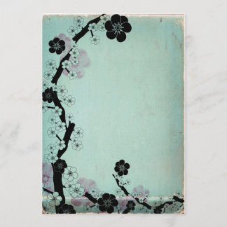 Convites de flores de sakura vintage