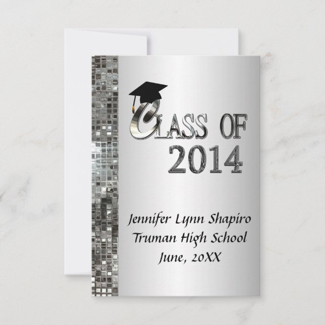 Convites de Formatura Classy Silver 2014 (Frente)