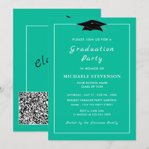 Convites de Formatura com Código QR Escolha as Cor