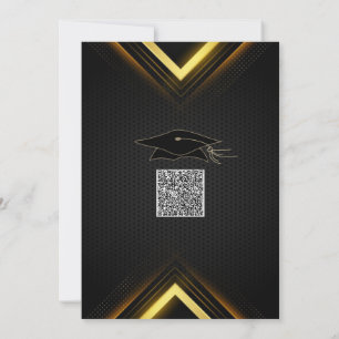 Convites de Formatura com Código QR Exemplo Ouro P