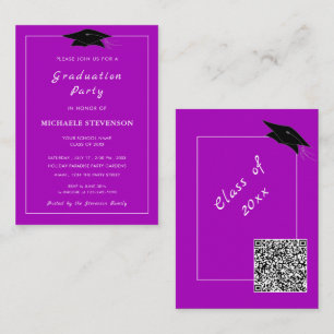 Convites de Formatura com Código QR Exemplo Suas C