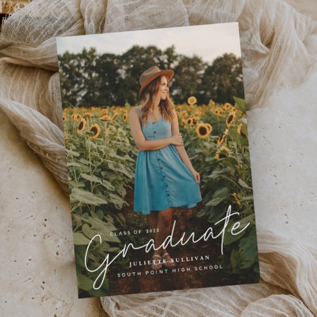 Convites de Formatura de Foto Simples com Roteiro  (Criador carregado)