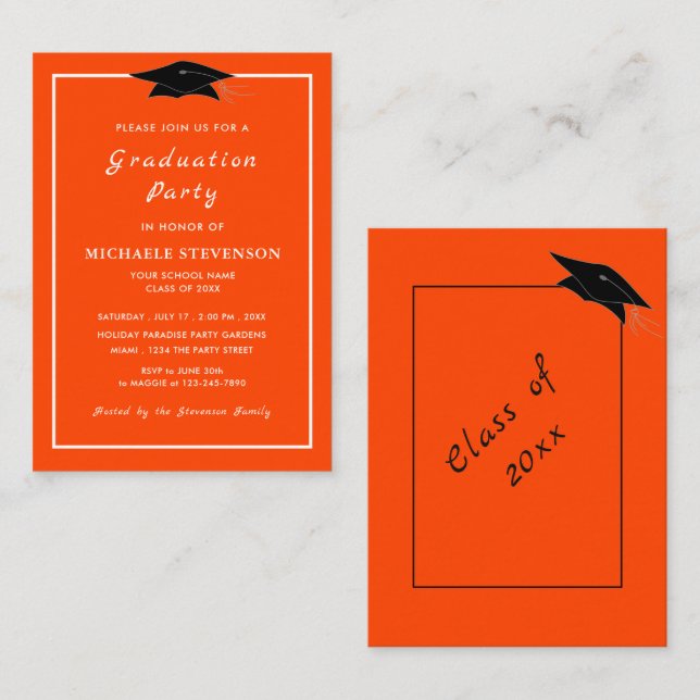 Convites de Formatura Design Your Colors Exemplo (Frente/Verso)