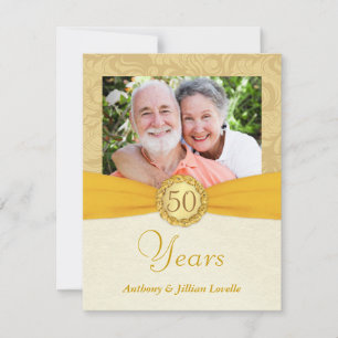 Convites de Foto de Aniversário de 50 Anos - Damas