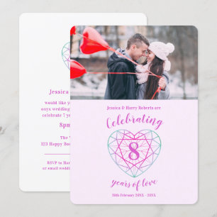 Convites de foto de aniversário de Turmalina 8 ano