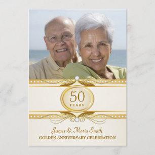 Convites de Foto de Bodas de Ouro 50 Anos
