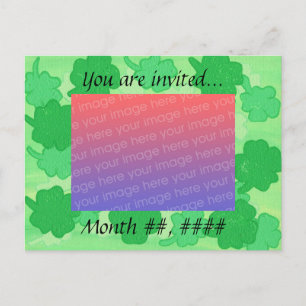 Convites de Foto de Casamento em Postais dos Trevo