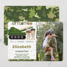 Convites de Foto do Exército Editáveis