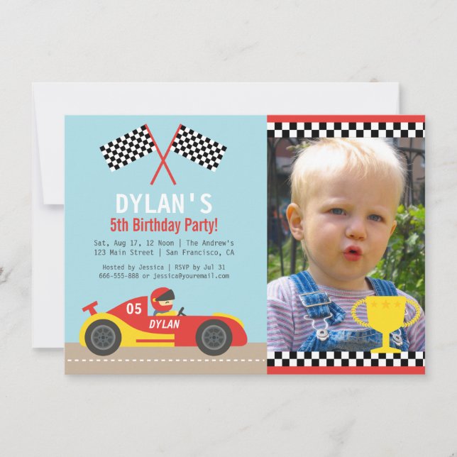 Convites de Foto para Festa de Aniversário com Tem (Frente)