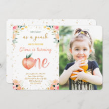 Convites de Foto Pêssego